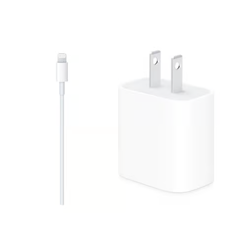 Fast Charger Bundle for iPhone, iPad - Type-C to Lightning Cable (1M) + Type C Adapter